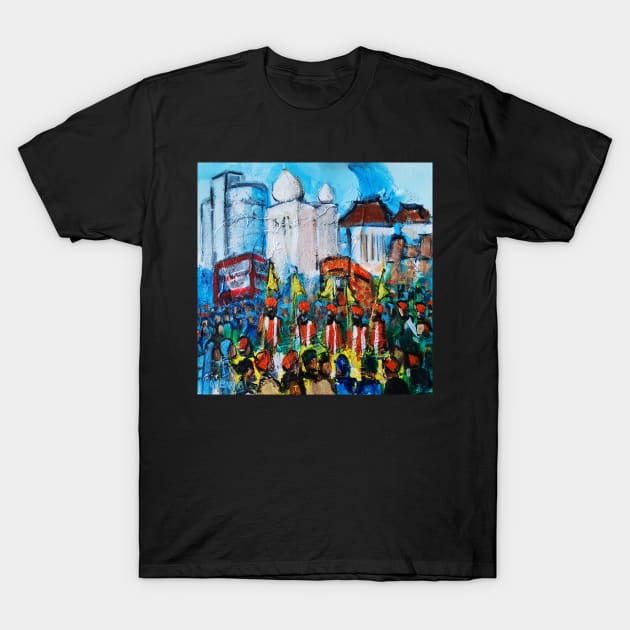 London Southall Sikh Procession T-Shirt by sukhpalgrewal